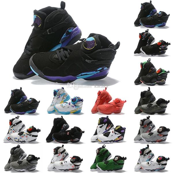 

fashion jumpman 8 8s mens satin retro basketball shoes white multicolor doernbecher aqua black trainers sneakers 40 -47