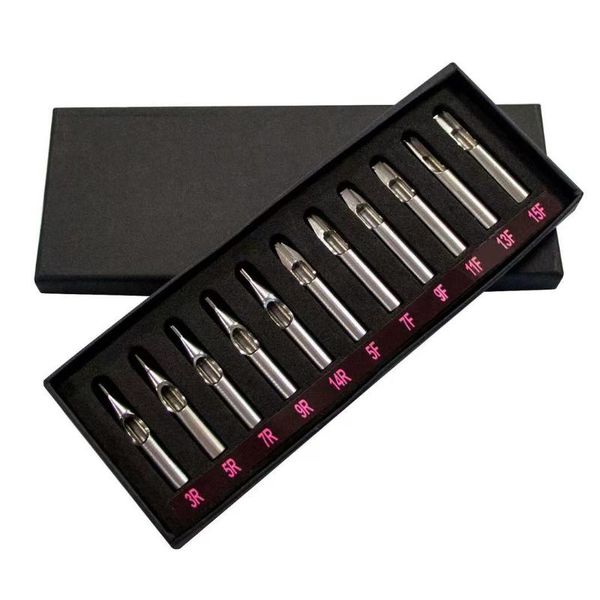 

tattoo needles needle nozzle set stainless steel a full of 11 nozzles
