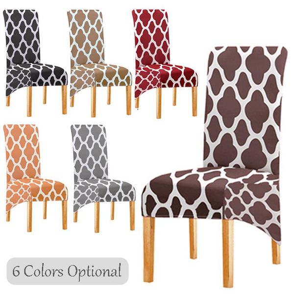 

chair covers high elasticity spandex printed back xl size dining chairs for wedding banquet el armless seat cover slipcover