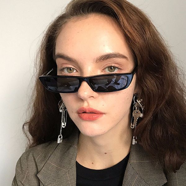 

luxury designer sunglasses [el malus]small retro square thin frame uv400 women ladies sun glasses female yellow white black lens mirror 0622