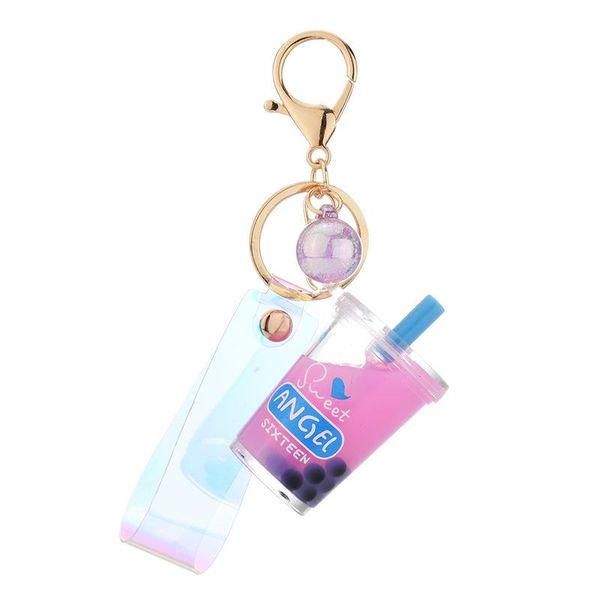 

keychains 4 designs creative popsicle glitter key chain quicksand keychain liquid floating soft drink keyring backpack pendant gift, Silver