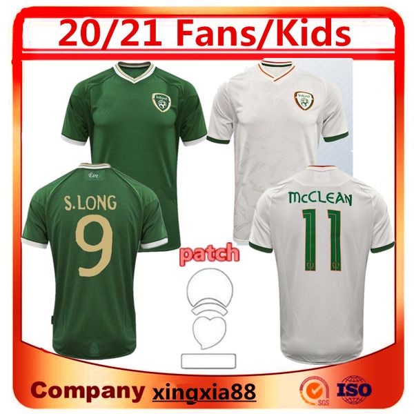 

2020 ireland fc home away soccer jersey 2021 mcclean mcgoldrick man + kids kit football shirt, Black;yellow