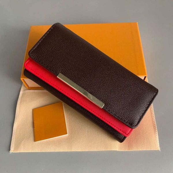 

wholale red bottoms luxurys lady long wallet multicolor bags digners coin purse card holder original box men women classic zipper pocket, Red;black