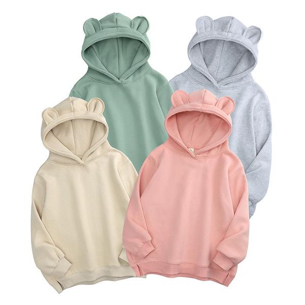 

family matching outfits cotton solid mother kid baby thicken plush clothes korean version winter warm hooded coat, Blue