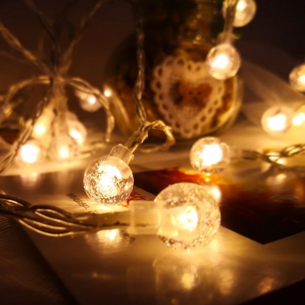 

1.4 christmas crystal decorative led bubble ball lamp string
