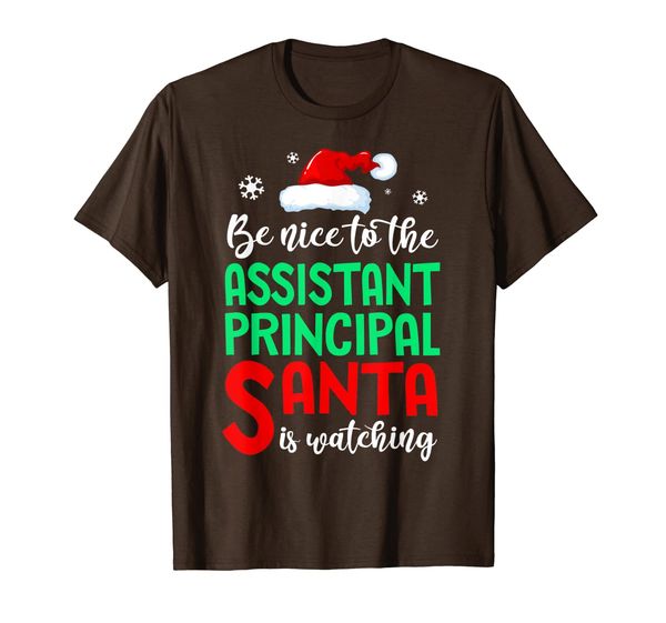 

Be Nice To The Assistant Principal Santa Is Watching T-Shirt, Mainly pictures