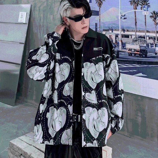 

men's casual shirts uncledonjm patchwork shirt men street wear skateboard oversized longsleeve for hip hop harajuku 277, White;black