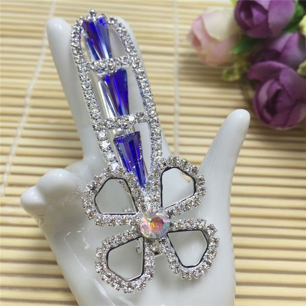 

hair ornament crystal bridal hairpin, Golden;silver