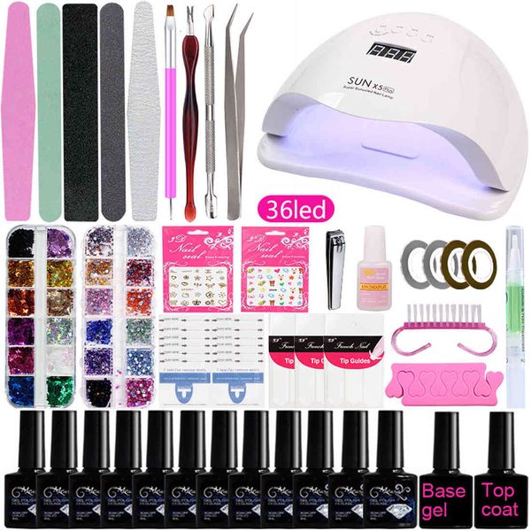 

nail tool set beginners home nail lamp polish grinder