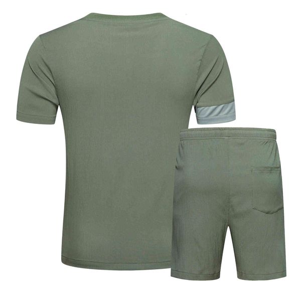 

men's tracksuits patchwork tracksuit for summer s short sets t-shirt+shorts 2pcs 2021 casual sportswear set jogging suit s g970, Gray