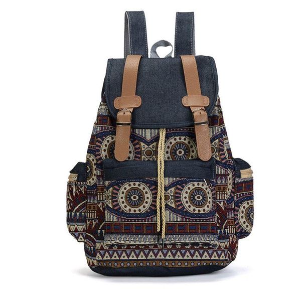 

backpack d0lf women canvas vintinge ethnic bohemian backpacks schoolbag daypack