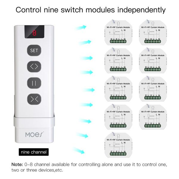 

smart home control wifi rf433 touch curtain roller blinds motor switch module wireless remote work with alexa