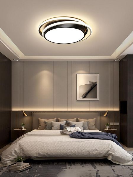 Bedroom Light simples personalidade criativa moderna quadrado teto LED Lâmpada atmosférica Luzes mestre