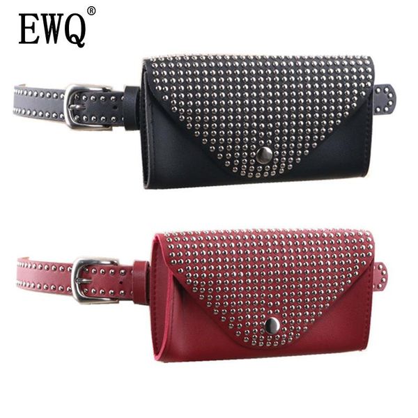 

waist bags [ewq] 2021 spring pin buckle scrub wild retro fashion studded belt ladies accessories decorative bag qg20900