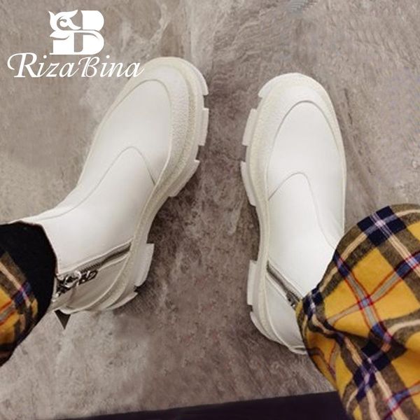 

boots rizabina ins fashion ankle for women 2021 platform winter shoes woman's high heel short boot lady footwear size 34-42, Black