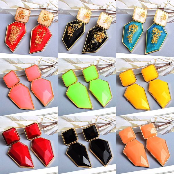 

charm za clear pure resin drop earrings like crystal hanging elegant irregular earring fine jewelry for women, Golden