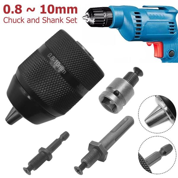 

power tool sets metal heavy duty 1/2-20unf 0.8-10mm keyless drill chuck hex shank/sds/socket square female adaptor hardware professional