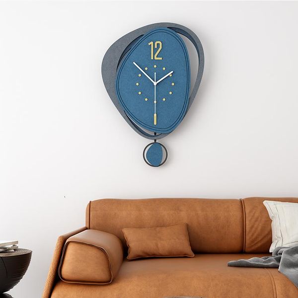 

light luxury wall clock pendulum minimalist fashion nordic digital modern design reloj de pared decor dk50wc clocks