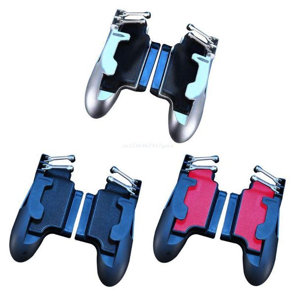 

game controllers & joysticks h11 gaming controller portable six finger operation gamepad tablet trigger fire button aim key mobile grip hand