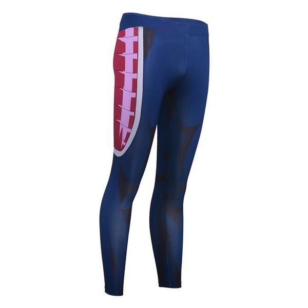 

summer 3d printing men gym leggings fitness sportswear running tights elastic workout quick dry male sport pants, Black;blue