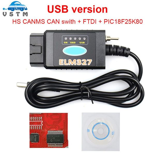 

code readers & scan tools elm327 for forscan v1.5 pic18f25k80 ftdi/ch340 elm 327 hs-can/ms-can switch obd obd2 usb scanner car diagnostic au