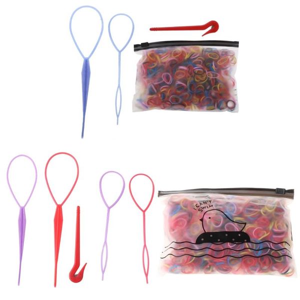 

hair clips & barrettes large pack elastic bands pony ties remover colorful baby girl rubber y tail tools toddlers girls, Golden;silver