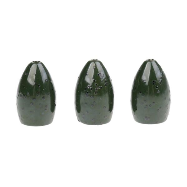 

2-6pcs tungsten flipping worm weights bass sinker eco-friendly - mixed size fishing accessories
