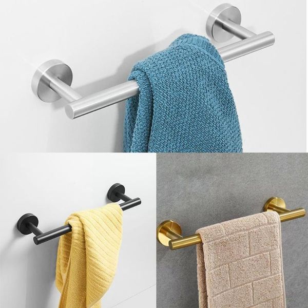 

towel racks 3 color self adhesive wall mounted bathroom metal hanging hanger roll holder paper bar rack shelf toi y0i8