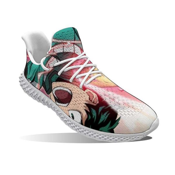 

my hero academia anime pattern shoes summer casual flat lace-up sneakers sizr