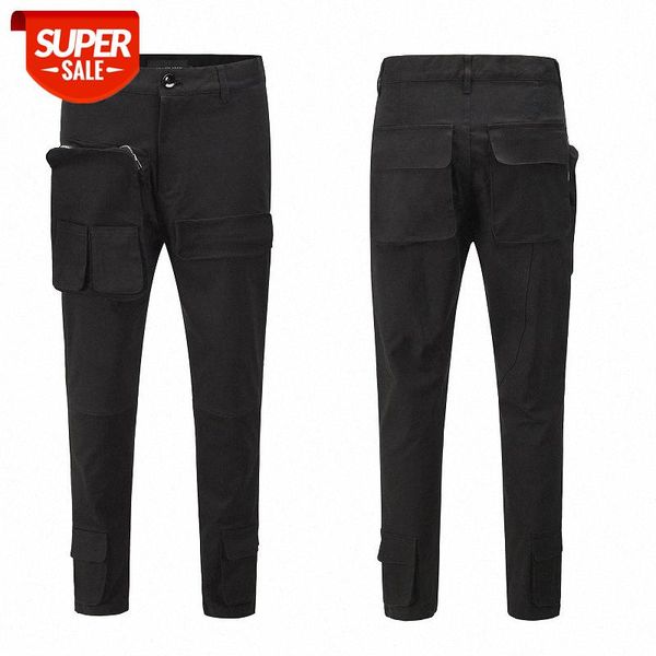 

ins street fan can three-dimensional multi-pocket overalls american black all-match casual pants men #1r7u