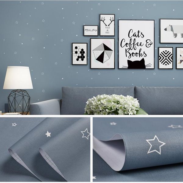

wall stickers self adhesive wallpaper stars pattern decorative films waterproof sticker kitchen cabinet furniture renovation viny