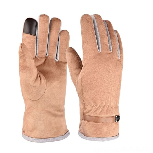 

qy3 suede mittens warm fgerless gloves for men autumn wter suede gloves and warm for men in autumn and winter, Blue;gray