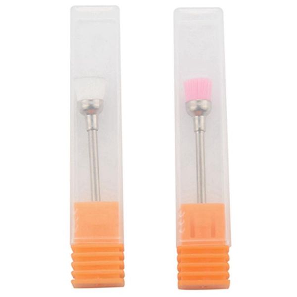 

nail art equipment 2pcs manicure tool dust brush electric grinder dedicated cleaning polishing drill & acce, Silver