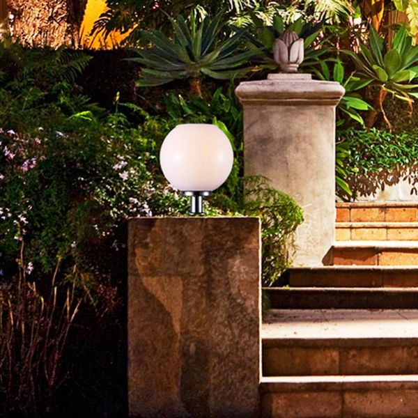 

wall lamp led 200mm solar pillar outdoor round light(white)