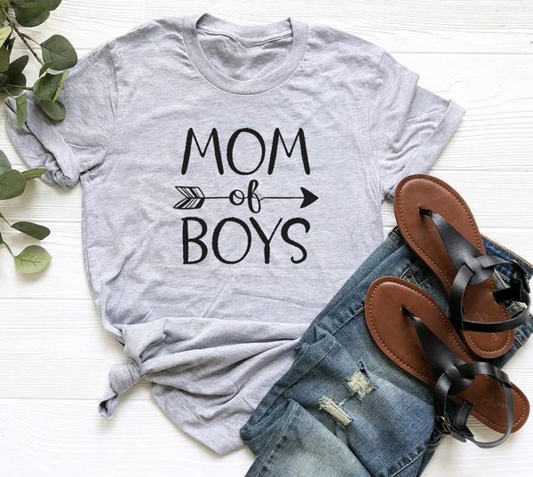 

women's t-shirt mom of boys t shirt mother days women fashion grunge tumblr part street style slogan graphic aesthetic camisetas quote, White
