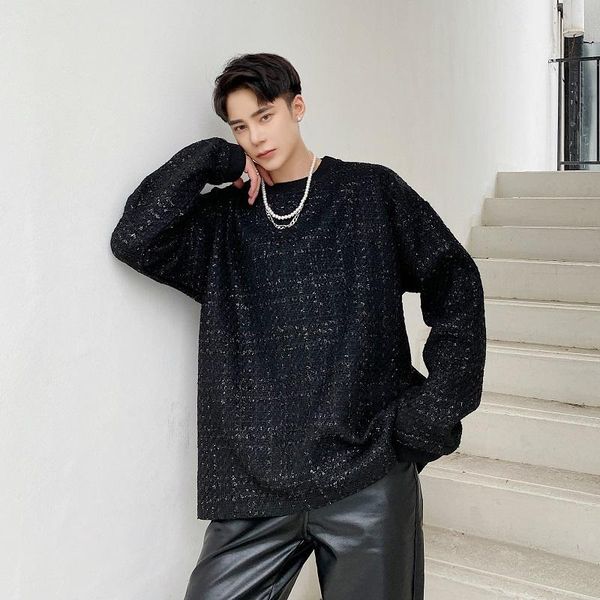 

men's hoodies & sweatshirts spring and autumn style small incense ethos round collar fashion youth large casual long sleeve hoodie, Black