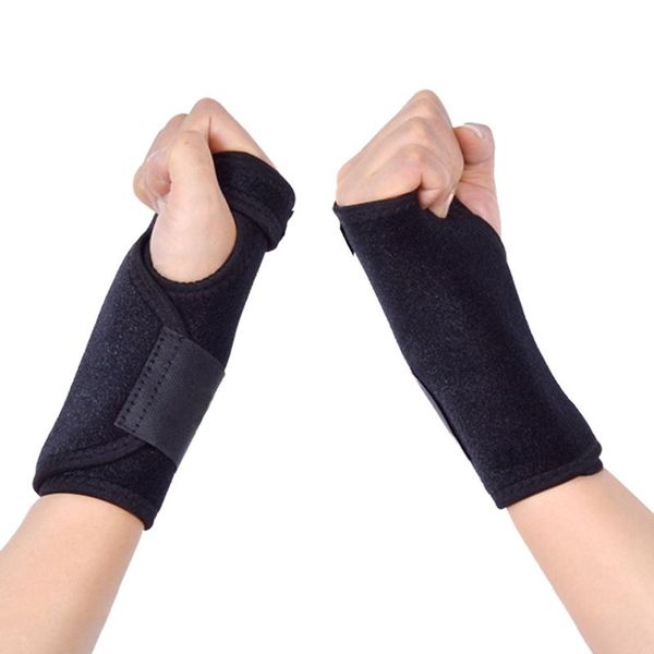 

sports wrist brace cushioned to help with carpal tunnel and relieve pain accessories support, Black;red