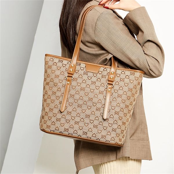 

women's bag new fashion printed canvas women's hand single shoulder armpit large capacity tote bag