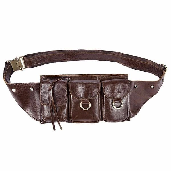 

waist bags vintage genuine leather fanny pack for men bag hip purse phone bum belt money messenger small shoulder