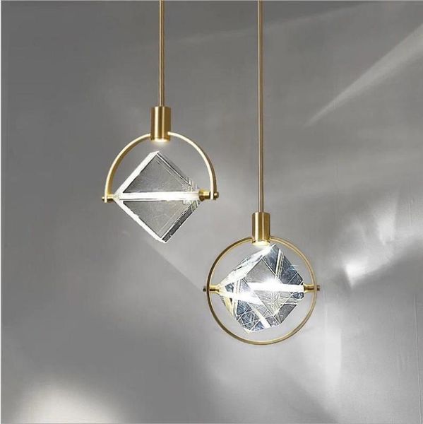 

pendant lamps luxury crystal diamond chandelier lightings for living room lights nordic creative restaurant bar lustre suspension lamp