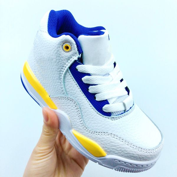 

kids 4.5s basketball shoes 4.5 midnight navy racer blue fragment court purple cool grey boys girls sports trainers sneakers, Black