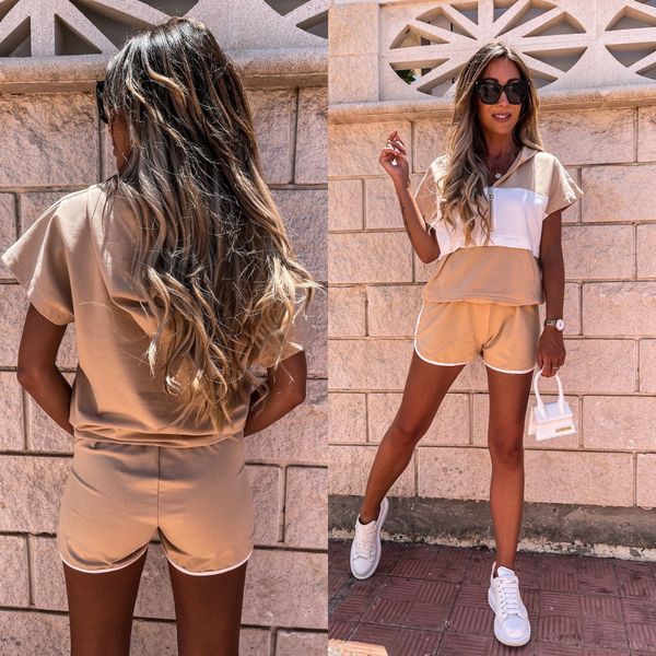 

womens yoga tracksuits fitness 2pcs gymshark shorts casual hat shirts gym leggings outdoor outfits sportswear yogaworld pant teach wear spor, Gray