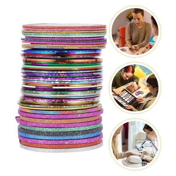 

rolls nail art striping tape lines kit adhesive sticker decorations, Silver;gold