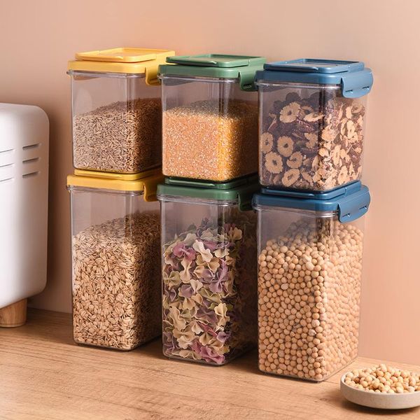 

850-1380ml kitchen storage bottles container plastic refrigerator noodle box tank transparent sealed & jars