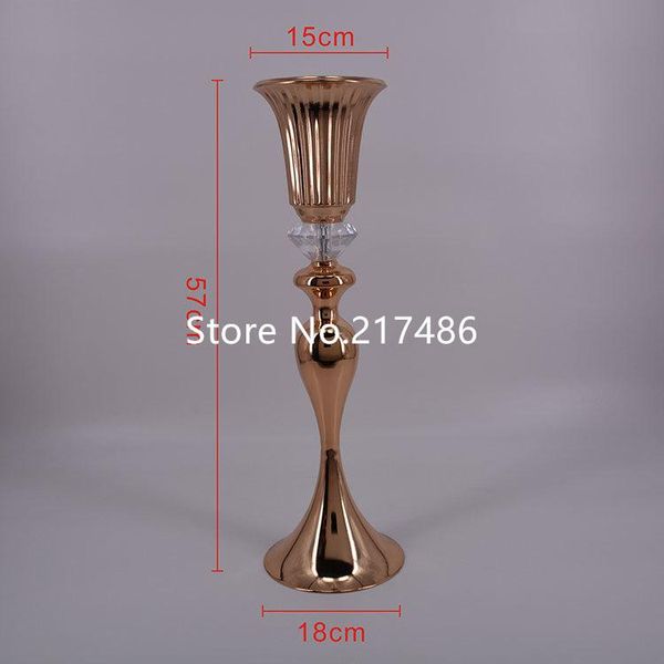 

party decoration style wedding candlestick/gold metal crystal pillar flower holder centerpiece sunmood65
