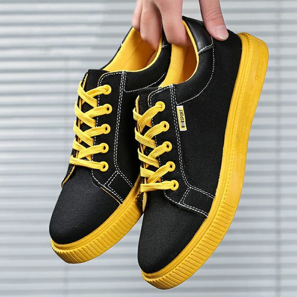 

Mens Canvas Shoes 2021 Summer Fashion Orange Color Men Vulcanized Shoes Lace-up Breathable Casual Men Sneakers Tenis Masculino, Green