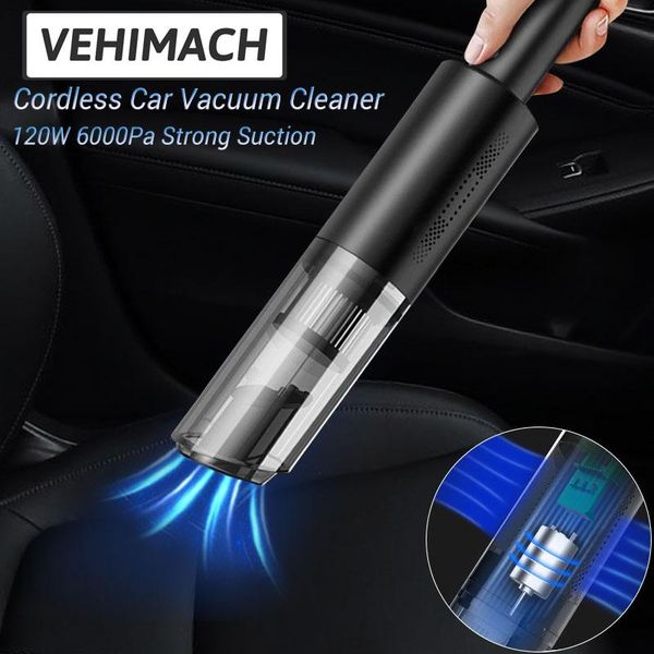 

6000pa car vacuum cleaner handheld wireless rechargeable portable auto wet dry dual-use mini