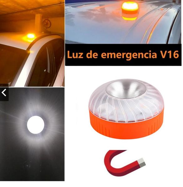 

emergency lights v16 approved dgt beacon magnetic led rotating flashing strobe warning light ssign for car repair camping lantern