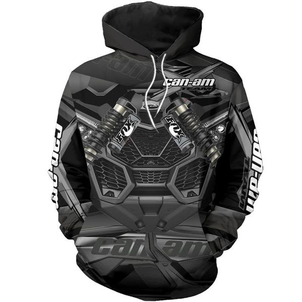 

men's hoodies & sweatshirts can-am off-road 3d all over printing clothing fashion casual sweatshirt for man and women, Black