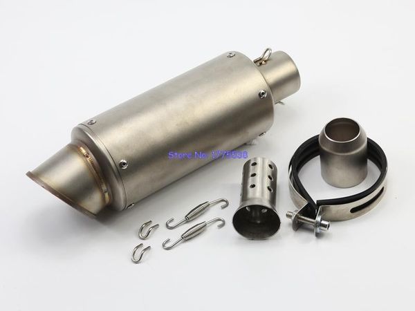 

motorcycle exhaust system imitation titanium id:51mm(2") l:330mm(13") universal gp pipe muffler carbon fiber motorbike